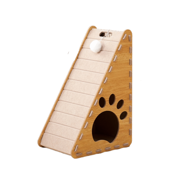 GPLT-94005 Full felt triangular scratching post cat nest