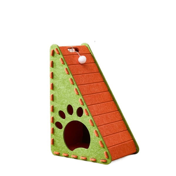 GPLT-94005 Full felt triangular scratching post cat nest