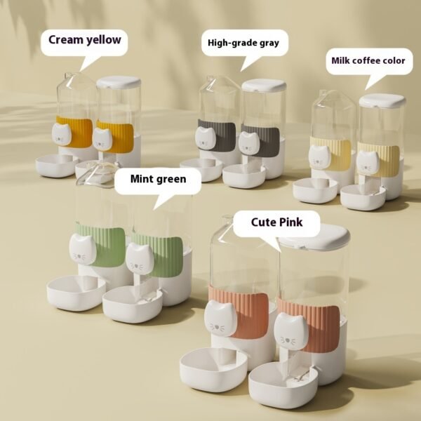 Hanging Automatic Drinking Water Feeder Set(Light Yellow)