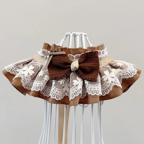 Pet Saliva Towel??Khaki Bow??