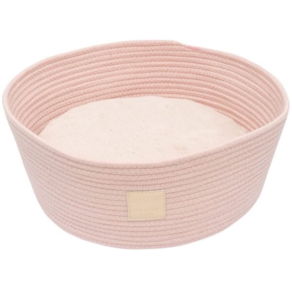 Rope Basket Pet Bed (Soft Blush)