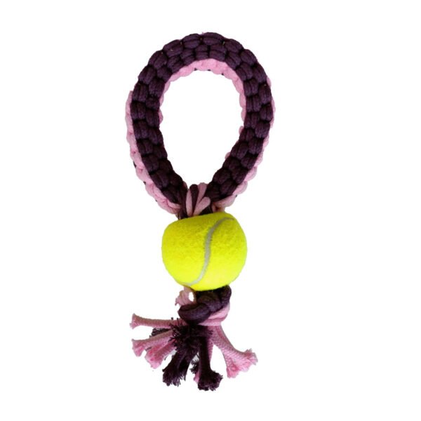 GPTD-72024 Dog Toy Rope Ring with Ball