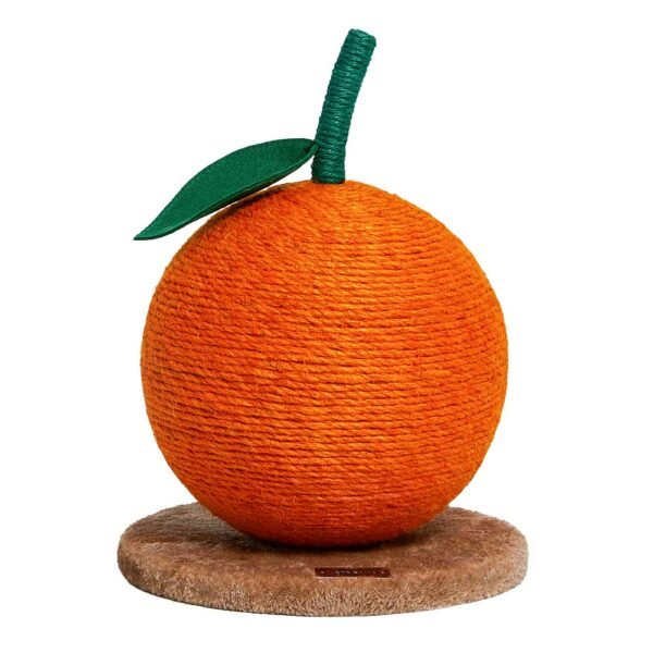 Tangerine Cat Scratching Ball