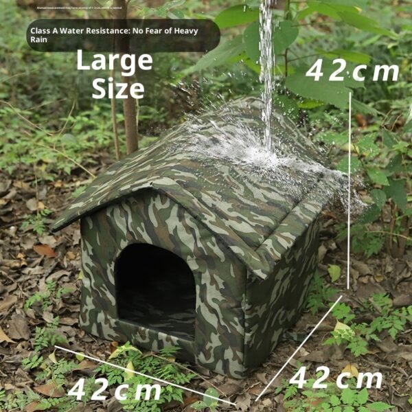 GPOD-80001 Outdoor stray cat shelter tent, waterproof dog kennel, removable and washable pet bed mat, cat villa