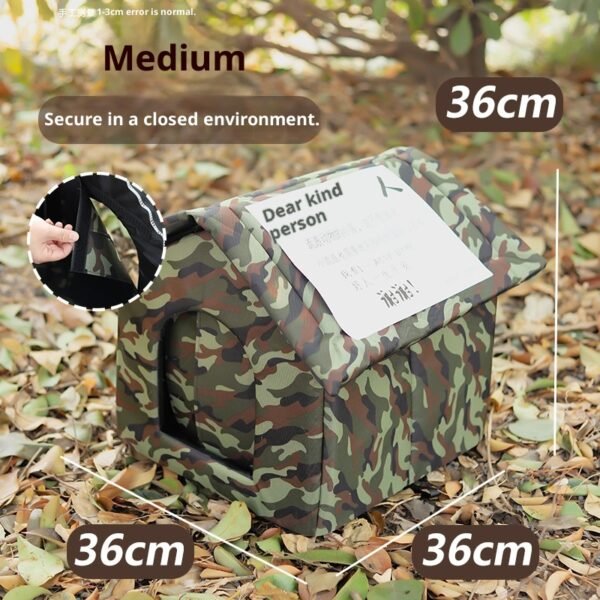 GPOD-80001 Outdoor stray cat shelter tent, waterproof dog kennel, removable and washable pet bed mat, cat villa